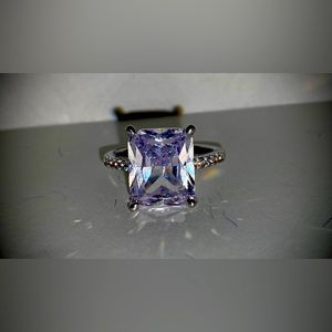 Size 6 18K SOPHIA EMERALD CUT ENGAGEMENT- RING